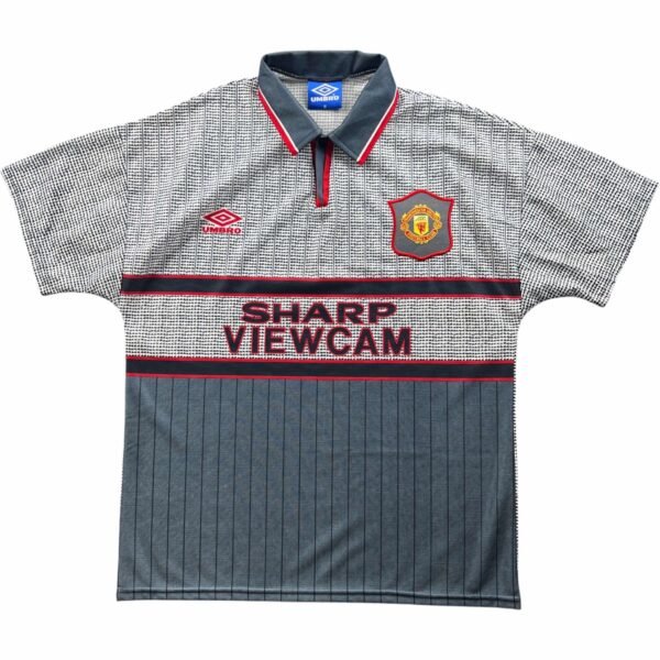 Manchester United 1995-96 Umbro vendég foci mez M-es