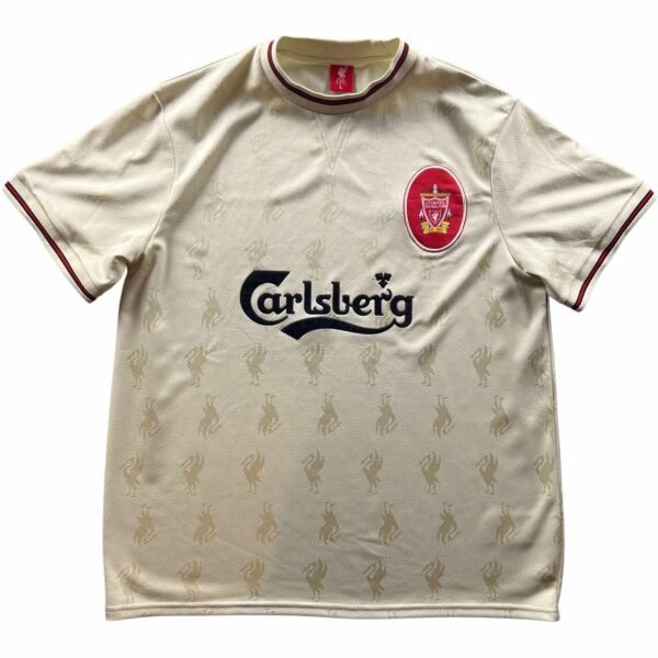 Liverpool 1996-97 vendég retro foci mez L-es