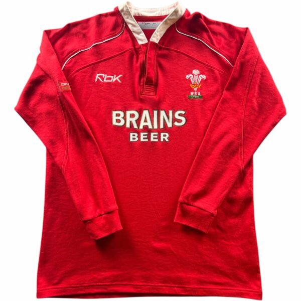 Wales Reebok hosszú ujjú rögbi mez XL-es
