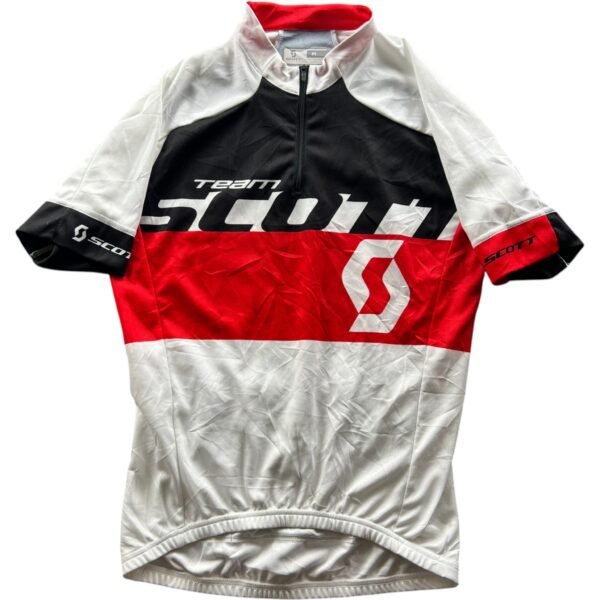 Team Scott white-red-black kerékpáros mez M-es
